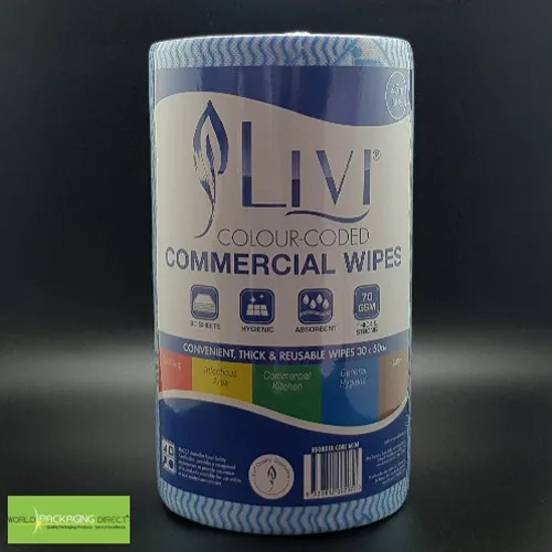 Blue Commercial Grade Cloth Wipes 90 Sheets