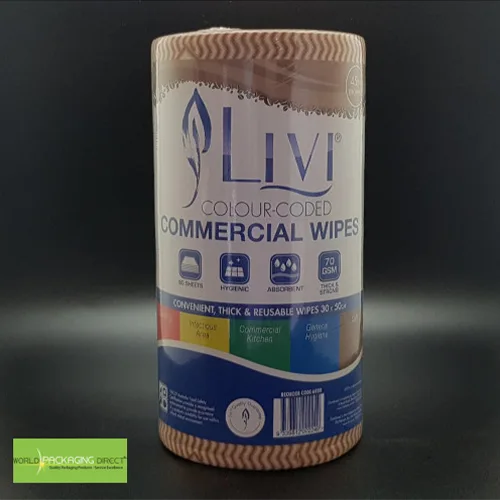 Brown Commercial Grade Cloth Wipes 90 Sheets